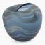 Thread Office Blue Wave Glass Vase