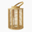 Thread Office Bamboo Webbing Pillar Candle Holder with Glass