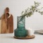 Thread Office Green Dimple Funnel Glass Vase