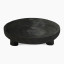 Thread Office Black Wooden Footed Decorative Bowl