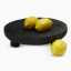Thread Office Black Wooden Footed Decorative Bowl