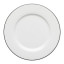 Jenna Clifford Premium Porcelain Dinner Plates with Black Line, Set of 4