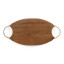 Humble & Mash Wooden Platter with Rattan Handle, 52cm