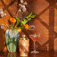 Humble & Mash Green Reactive Glaze Shell Vase