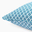 Thread Office Sea Blue Geo Chenille Scatter Cushion Cover, 60cm x 60cm
