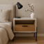 Native Decor Agatha Oak Bedside Table
