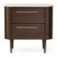 Native Decor Noir Curved Bedside Table - Dark Brown