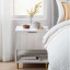 Native Decor Florence Fluted Bedside Table - White