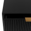 Native Decor Florence Fluted Bedside Table - Black