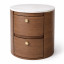 Native Decor Luna Marble Top Bedside Table