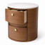 Native Decor Luna Marble Top Bedside Table