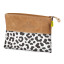 Thandana Laminated Fabric Pouch - Cheetah White