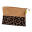 Thandana Laminated Fabric Pouch - Cheetah Coffee
