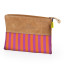 Thandana Laminated Fabric Pouch - Linear Preppy