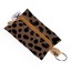 Thandana Laminated Fabric Key Ring Pouch - Cheetah Coffee
