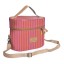 Thandana Bougie Laminated Fabric Vanity Bag - Linear Preppy