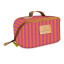 Thandana Laminated Fabric Side Mouth Vanity Bag - Linear Preppy