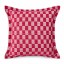 Humble & Mash Step Check Fuchsia Jacquard Chenille Scatter Cushion Cover, 60cm x 60cm