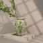 Thread Office Hand Painted Green Floral Ceramic Vase