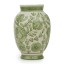 Thread Office Hand Painted Green Floral Ceramic Vase