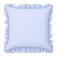Humble & Mash Pinstripe Riviera Blue Seersucker Bedroom Cushion, 60cm x 60cm