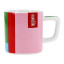 La Cafetiere Utopian Lines Ceramic Espresso Cup, 120ml - Pink & Red