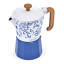 La Cafetiere Blu Fiorato Venice 6-Cup Espresso Maker, 290ml