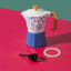 La Cafetiere Blu Fiorato Venice 6-Cup Espresso Maker, 290ml
