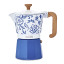 La Cafetiere Blu Fiorato Venice 6-Cup Espresso Maker, 290ml