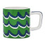 La Cafetiere Cyan Tides Ceramic Espresso Cup, 120ml - Green