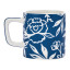 La Cafetiere Blu Fiorato Ceramic Espresso Cup, 120ml - Blue