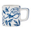 La Cafetiere Blu Fiorato Ceramic Espresso Cup, 120ml - White