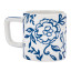 La Cafetiere Blu Fiorato Ceramic Espresso Cup, 120ml - White
