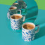 La Cafetiere Blu Fiorato Ceramic Espresso Cup, 120ml - White