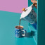 La Cafetiere Blu Fiorato Ceramic Espresso Cup, 120ml - Blue