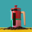 La Cafetiere Utopian Lines Pisa 8-Cup Cafetiere, 1L