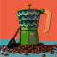 La Cafetiere Cyan Tides Venice 6-Cup Espresso Maker, 290ml