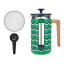 La Cafetiere Cyan Tides Pisa 8-Cup Cafetiere, 1L