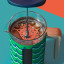 La Cafetiere Cyan Tides Pisa 8-Cup Cafetiere, 1L