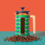 La Cafetiere Cyan Tides Pisa 8-Cup Cafetiere, 1L