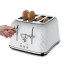 DeLonghi Brilliante 4-Slice Toaster, 1800W - White 