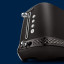 DeLonghi Diadema Long Slot 2-Slice Toaster, 1500W - Black Metal
