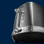 DeLonghi Diadema Long Slot 2-Slice Toaster, 1500W - Metallic