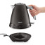 DeLonghi Diadema Cordless Electric Kettle, 1.7L - Black Metal