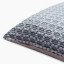 Thread Office Blue Gridlock Scatter Cushion with Feather Blend Inner, 50cm x 50cm close up