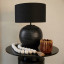 Humble & Mash Black Beacon Ceramic Table Lamp - Black