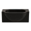 Alkaline Block Vertical Soap Dish - Black