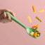 KitchenCraft Silicone Slotted Mixing Spoon, Non-Stick Safe and Heat-Resistant, 27.5cm