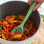 KitchenCraft Silicone Slotted Mixing Spoon, Non-Stick Safe and Heat-Resistant, 27.5cm