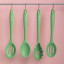 KitchenCraft Silicone Slotted Spoon, Non-Stick Safe and Heat-Resistant, 27cm